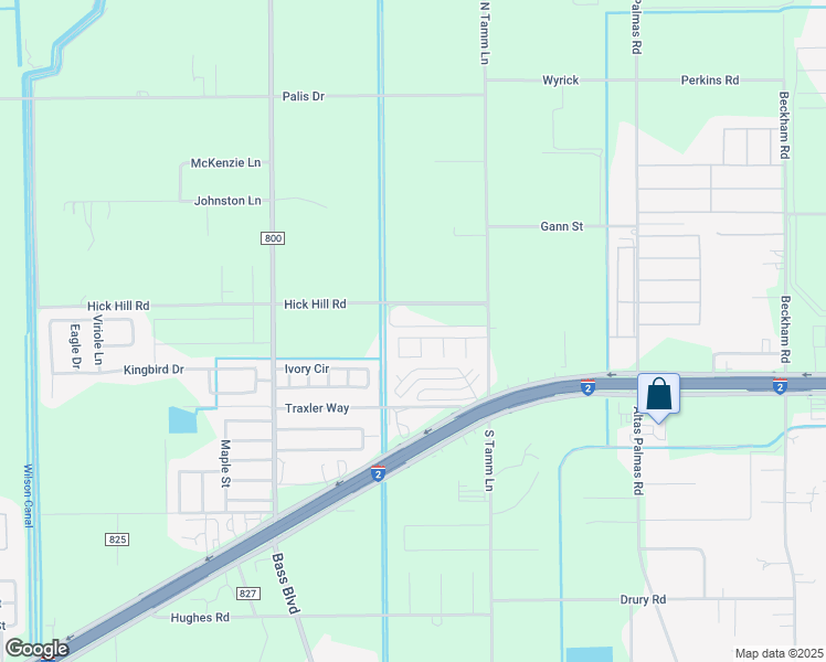 map of restaurants, bars, coffee shops, grocery stores, and more near North Cameron Street in Harlingen