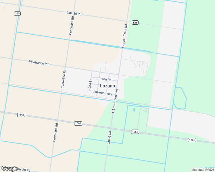 map of restaurants, bars, coffee shops, grocery stores, and more near Milam Avenue in Rio Hondo