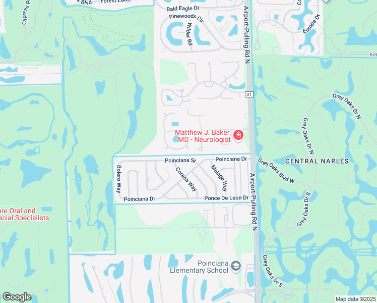 map of restaurants, bars, coffee shops, grocery stores, and more near 2850 Coco Lakes Drive in Naples