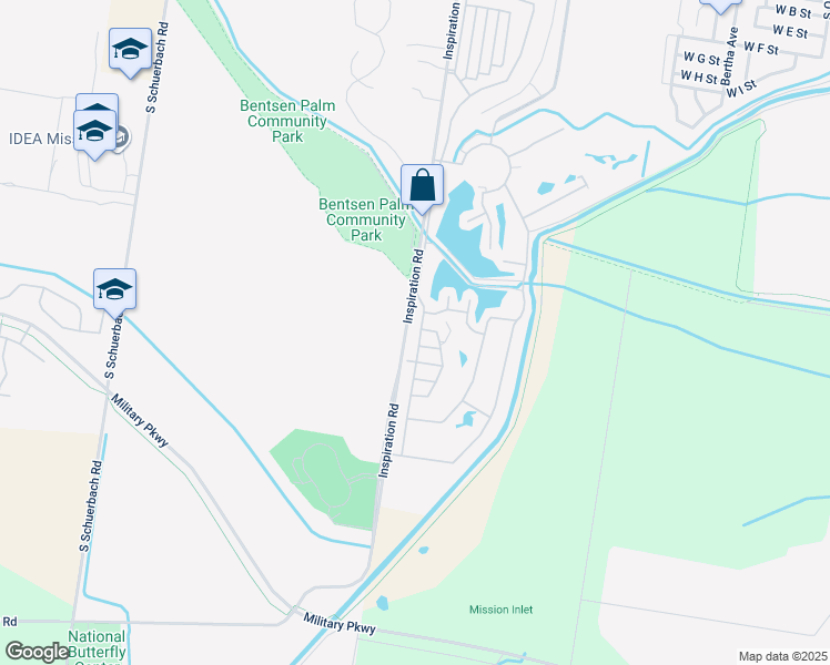map of restaurants, bars, coffee shops, grocery stores, and more near 1906 Lake View Drive in Mission