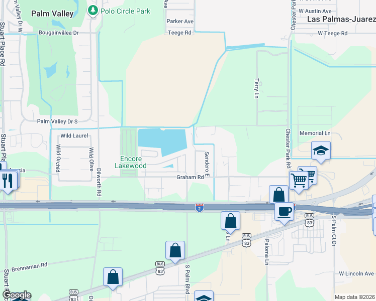 map of restaurants, bars, coffee shops, grocery stores, and more near 205 Pocahontas Drive in Harlingen