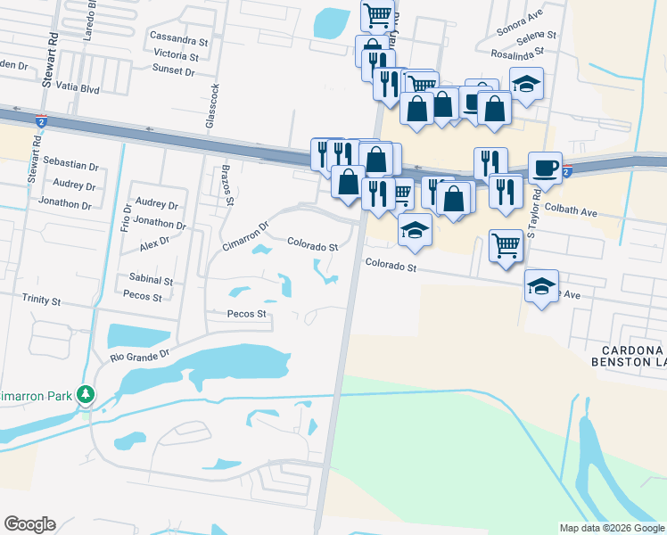 map of restaurants, bars, coffee shops, grocery stores, and more near 905 Colorado Court in Mission