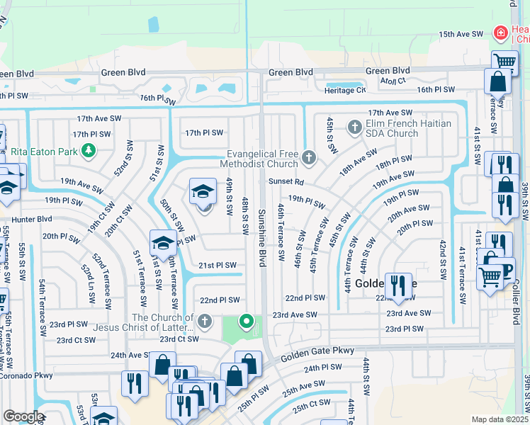 map of restaurants, bars, coffee shops, grocery stores, and more near in Naples