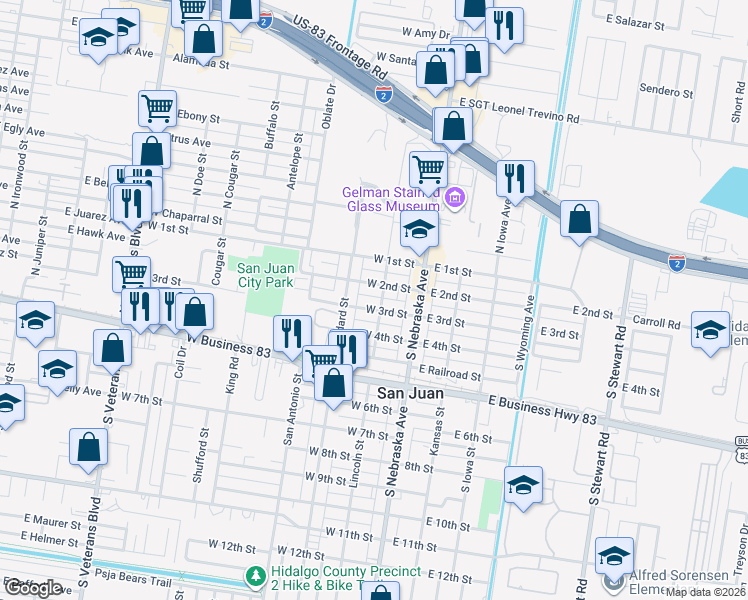 map of restaurants, bars, coffee shops, grocery stores, and more near 202 West 3rd Street in San Juan