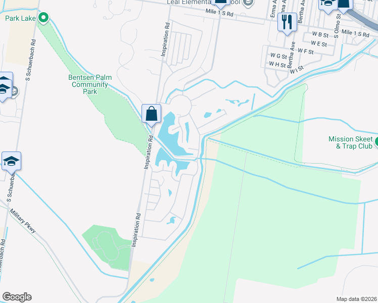 map of restaurants, bars, coffee shops, grocery stores, and more near 1909 Lake Point Drive in Mission