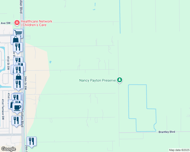 map of restaurants, bars, coffee shops, grocery stores, and more near 3420 19th Avenue Southwest in Naples
