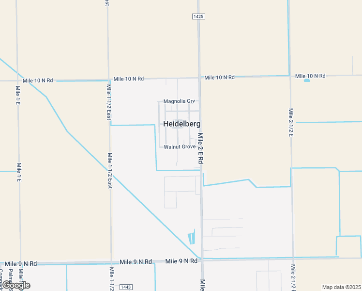 map of restaurants, bars, coffee shops, grocery stores, and more near 11721 Palm Street in Mercedes