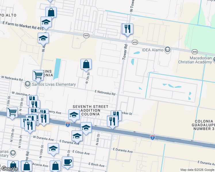 map of restaurants, bars, coffee shops, grocery stores, and more near 583 Greystone Circle in Alamo