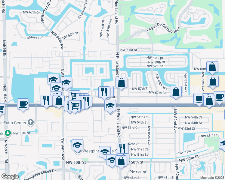 map of restaurants, bars, coffee shops, grocery stores, and more near 8835 South Isles Circle in Tamarac