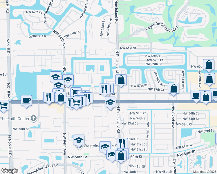 map of restaurants, bars, coffee shops, grocery stores, and more near 8835 South Isles Circle in Tamarac