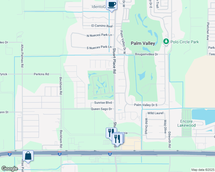 map of restaurants, bars, coffee shops, grocery stores, and more near 200 Heather Dr in Harlingen