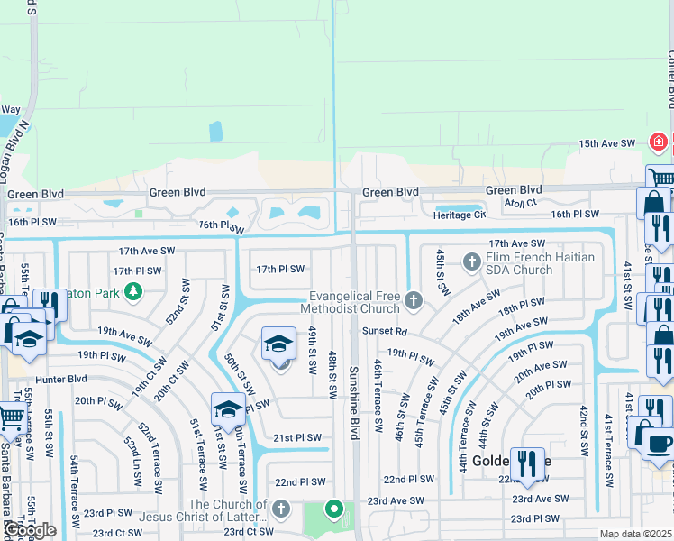 map of restaurants, bars, coffee shops, grocery stores, and more near 1748 48th Street Southwest in Naples