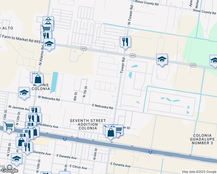 map of restaurants, bars, coffee shops, grocery stores, and more near 845 Shannon Avenue in Alamo