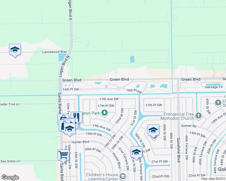 map of restaurants, bars, coffee shops, grocery stores, and more near 5283 17th Avenue Southwest in Naples