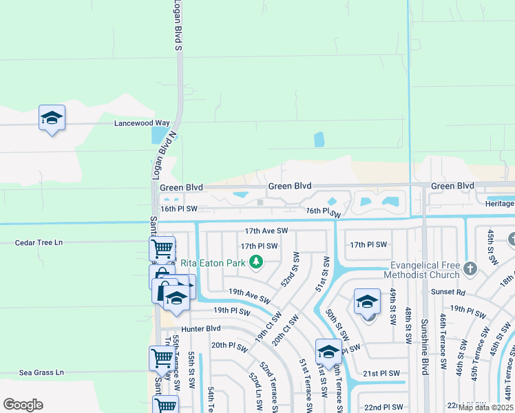 map of restaurants, bars, coffee shops, grocery stores, and more near 5283 17th Avenue Southwest in Naples