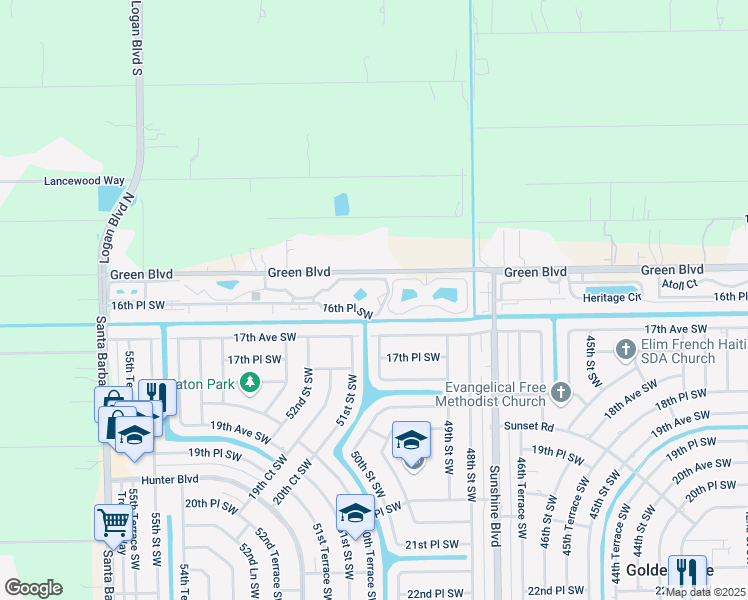 map of restaurants, bars, coffee shops, grocery stores, and more near 5162 Hemingway Circle in Naples
