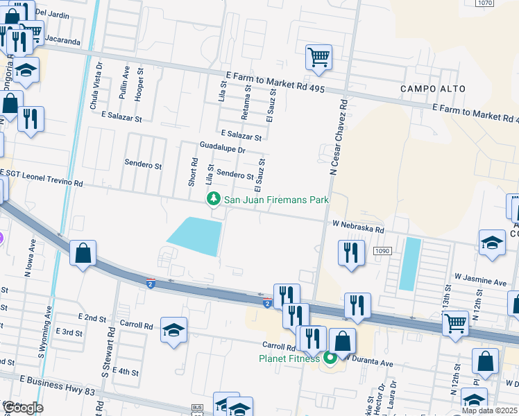 map of restaurants, bars, coffee shops, grocery stores, and more near 916 Gonzalez Drive in San Juan