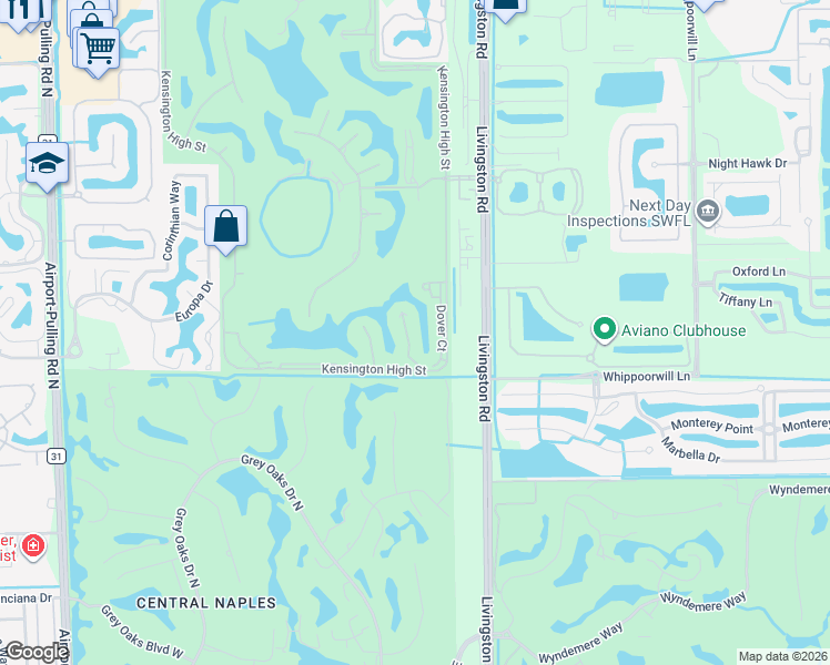 map of restaurants, bars, coffee shops, grocery stores, and more near 4770 Alberton Court in Naples