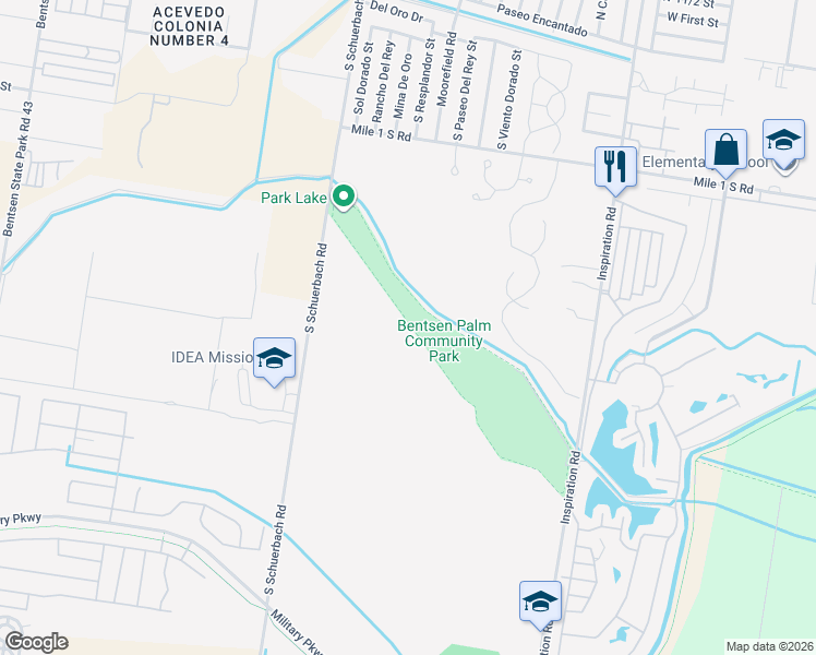 map of restaurants, bars, coffee shops, grocery stores, and more near 1600 Shuerbach Road in Mission