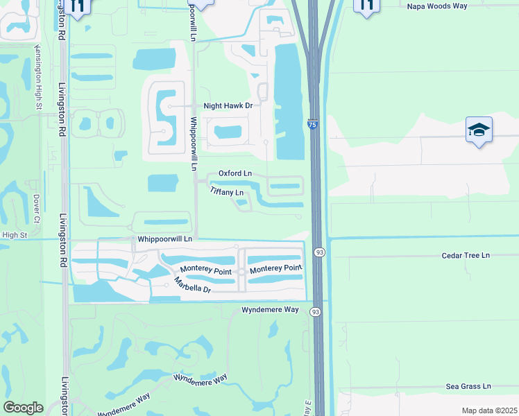 map of restaurants, bars, coffee shops, grocery stores, and more near 2201 Tiffany Lane in Naples