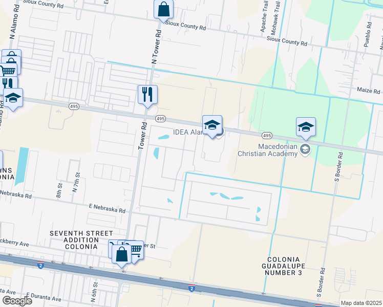 map of restaurants, bars, coffee shops, grocery stores, and more near 407 Country Club Drive in Alamo