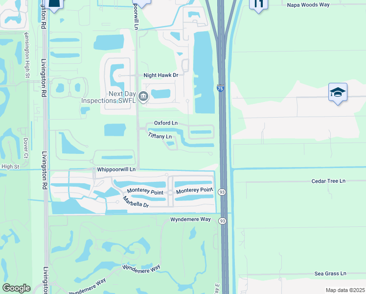 map of restaurants, bars, coffee shops, grocery stores, and more near 1345 Henley Street in Naples