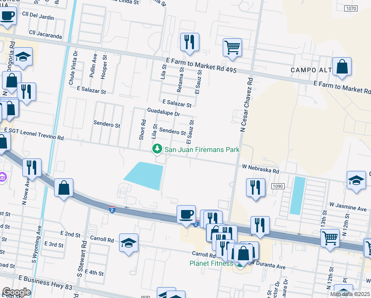 map of restaurants, bars, coffee shops, grocery stores, and more near 916 Gonzalez Drive in San Juan