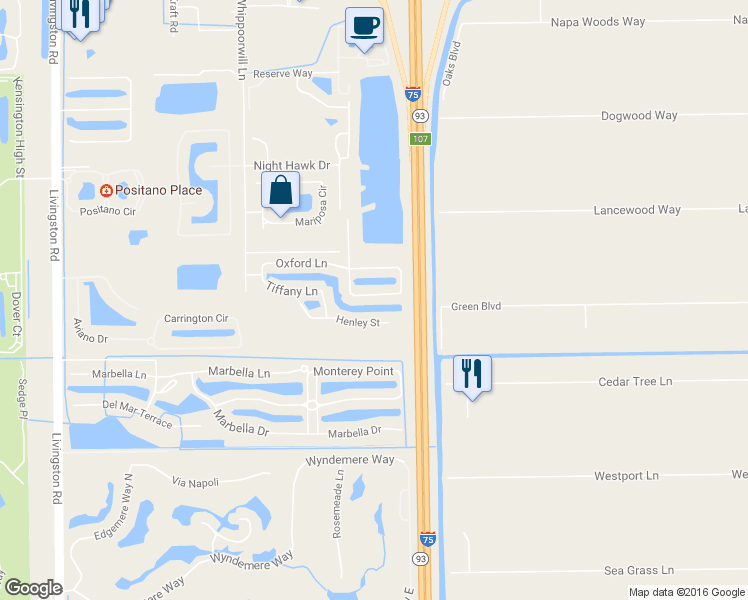 map of restaurants, bars, coffee shops, grocery stores, and more near 972 Hampton Circle in Naples