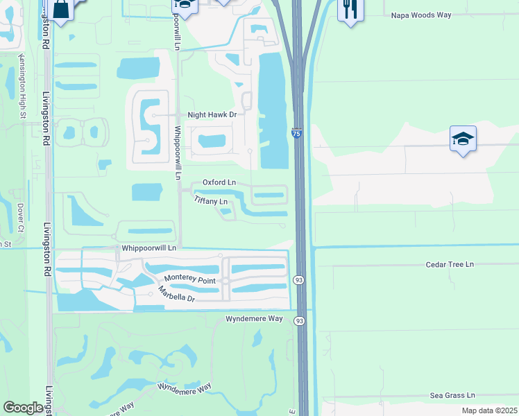 map of restaurants, bars, coffee shops, grocery stores, and more near 972 Hampton Circle in Naples