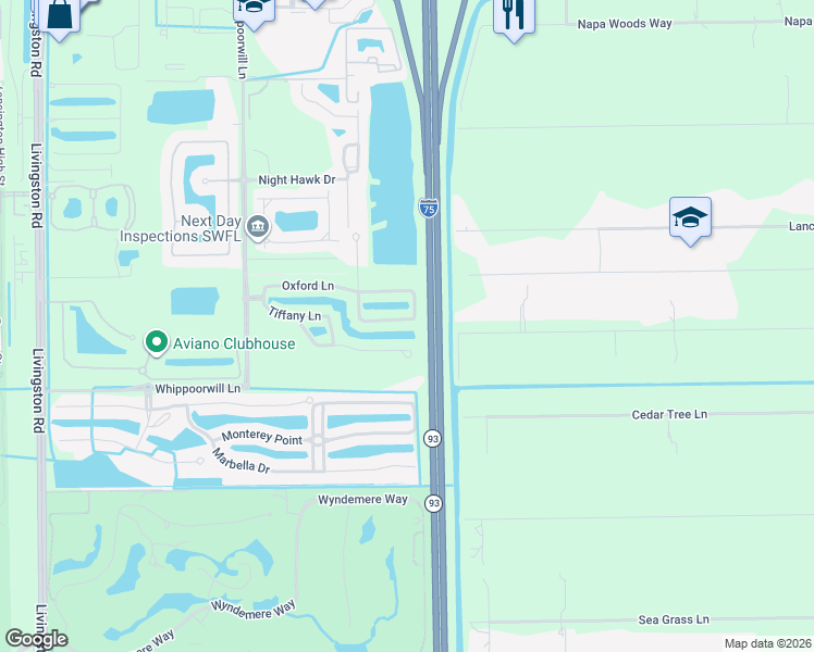 map of restaurants, bars, coffee shops, grocery stores, and more near 888 Hampton Circle in Naples