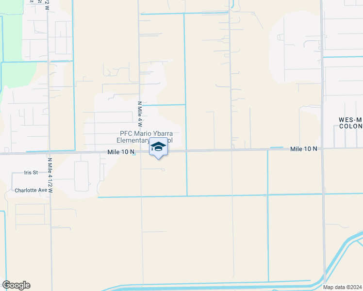 map of restaurants, bars, coffee shops, grocery stores, and more near 2101 Mile 10 North in Weslaco