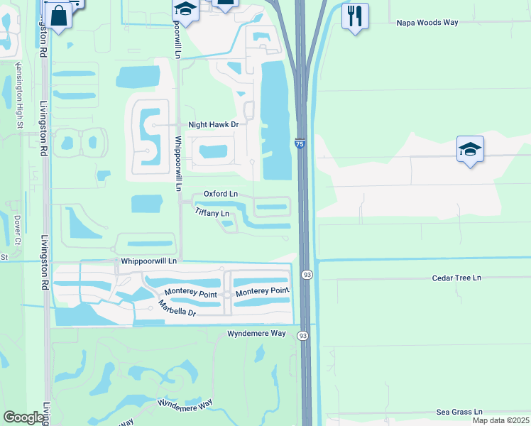 map of restaurants, bars, coffee shops, grocery stores, and more near 972 Hampton Circle in Naples