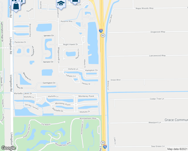 map of restaurants, bars, coffee shops, grocery stores, and more near 933 Hampton Circle in Naples