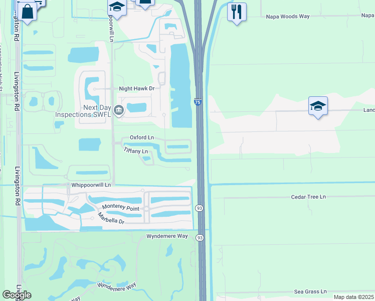 map of restaurants, bars, coffee shops, grocery stores, and more near 888 Hampton Circle in Naples