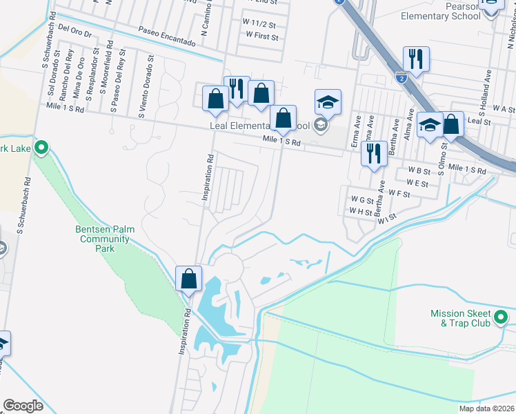 map of restaurants, bars, coffee shops, grocery stores, and more near 914 Lake View Drive in Mission