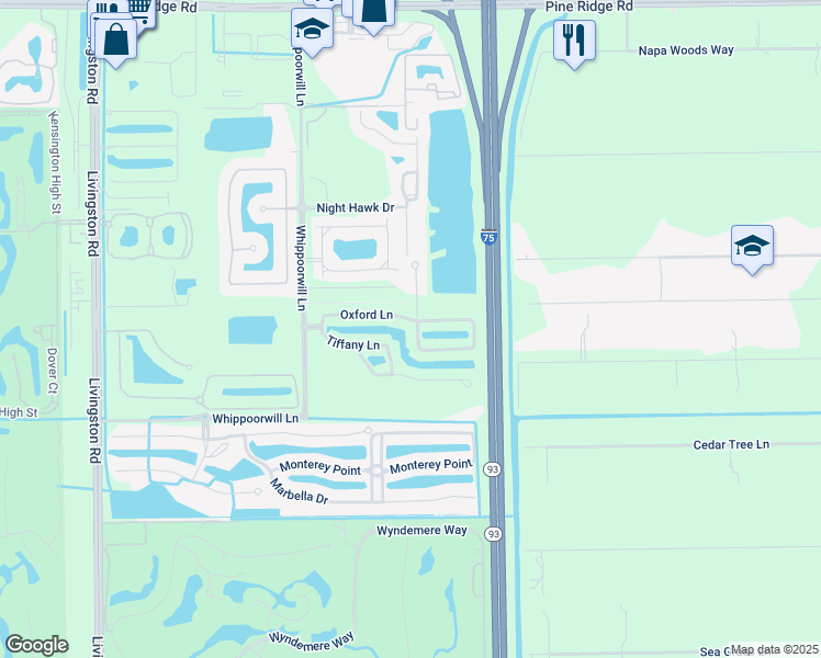 map of restaurants, bars, coffee shops, grocery stores, and more near 1080 Hampton Circle in Naples