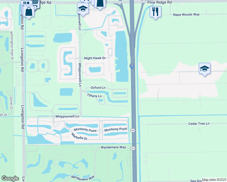 map of restaurants, bars, coffee shops, grocery stores, and more near 807 Hampton Circle in Naples