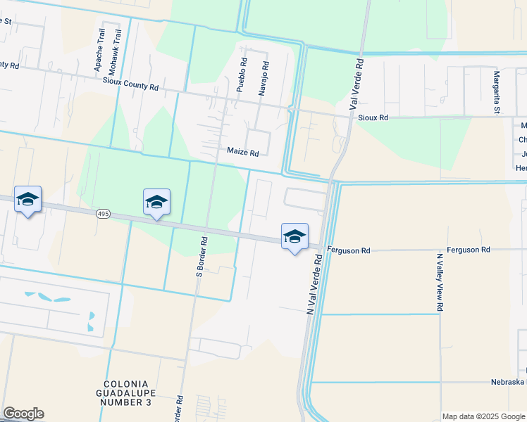 map of restaurants, bars, coffee shops, grocery stores, and more near 1025 Evaristo Gonzalez East in Alamo