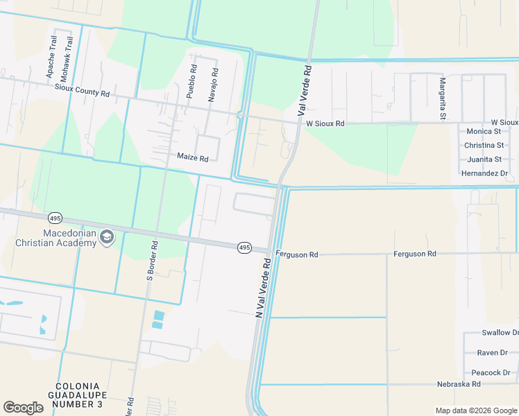map of restaurants, bars, coffee shops, grocery stores, and more near 1023 South Sunset Drive in Donna