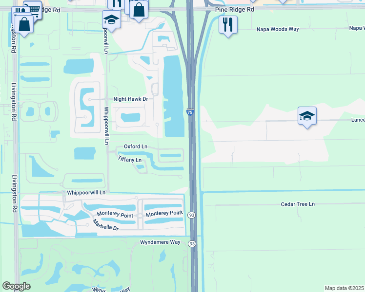 map of restaurants, bars, coffee shops, grocery stores, and more near 884 Hampton Circle in Naples