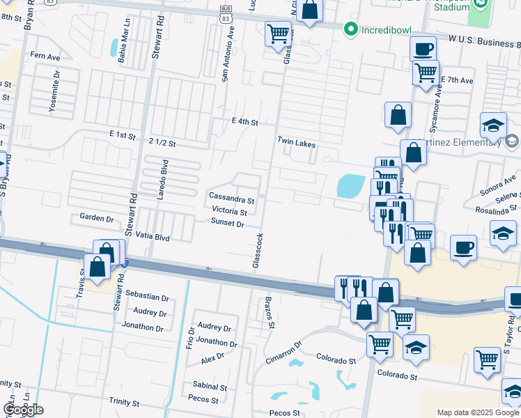 map of restaurants, bars, coffee shops, grocery stores, and more near 1909 Victoria Square in Mission