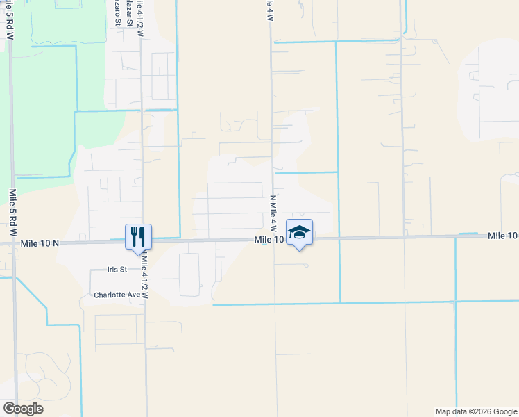 map of restaurants, bars, coffee shops, grocery stores, and more near 2604 South Bridge Avenue in Weslaco
