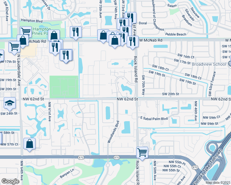 map of restaurants, bars, coffee shops, grocery stores, and more near 2016 Winners Circle in North Lauderdale
