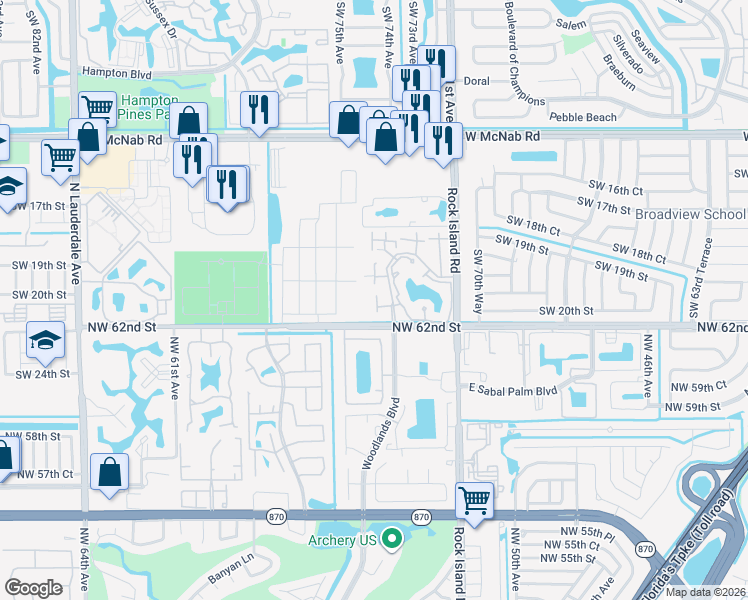map of restaurants, bars, coffee shops, grocery stores, and more near 2016 Winners Circle in North Lauderdale