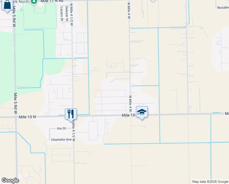 map of restaurants, bars, coffee shops, grocery stores, and more near 4524 Mile 4 West Road in Weslaco