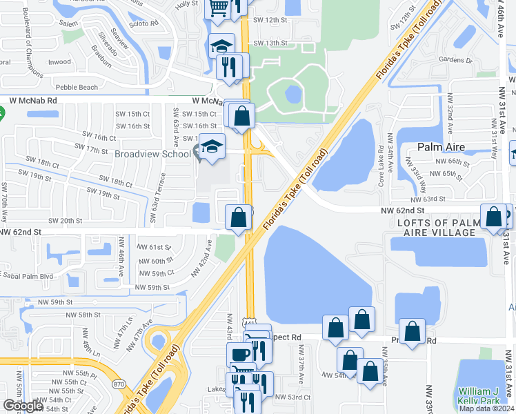 map of restaurants, bars, coffee shops, grocery stores, and more near 1770 Florida 7 in North Lauderdale