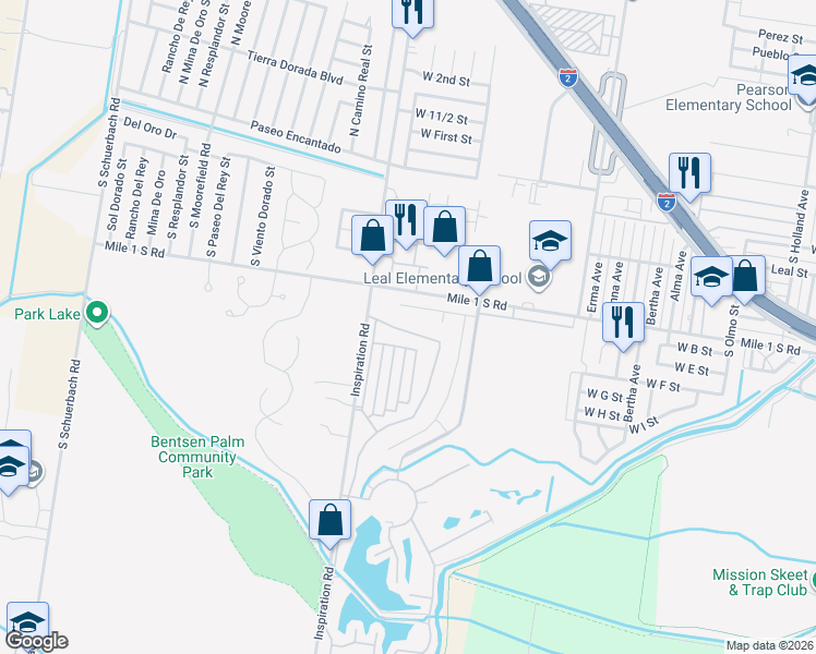 map of restaurants, bars, coffee shops, grocery stores, and more near 618 Lake View Drive in Mission