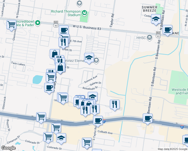 map of restaurants, bars, coffee shops, grocery stores, and more near 2715 Sonora Avenue in Mission