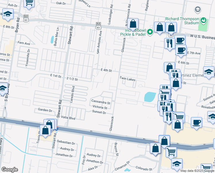 map of restaurants, bars, coffee shops, grocery stores, and more near 203 Union Street in Mission