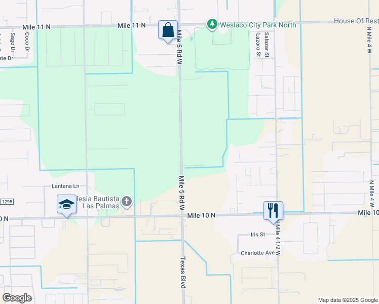 map of restaurants, bars, coffee shops, grocery stores, and more near 4556 Farm to Market 88 in Weslaco